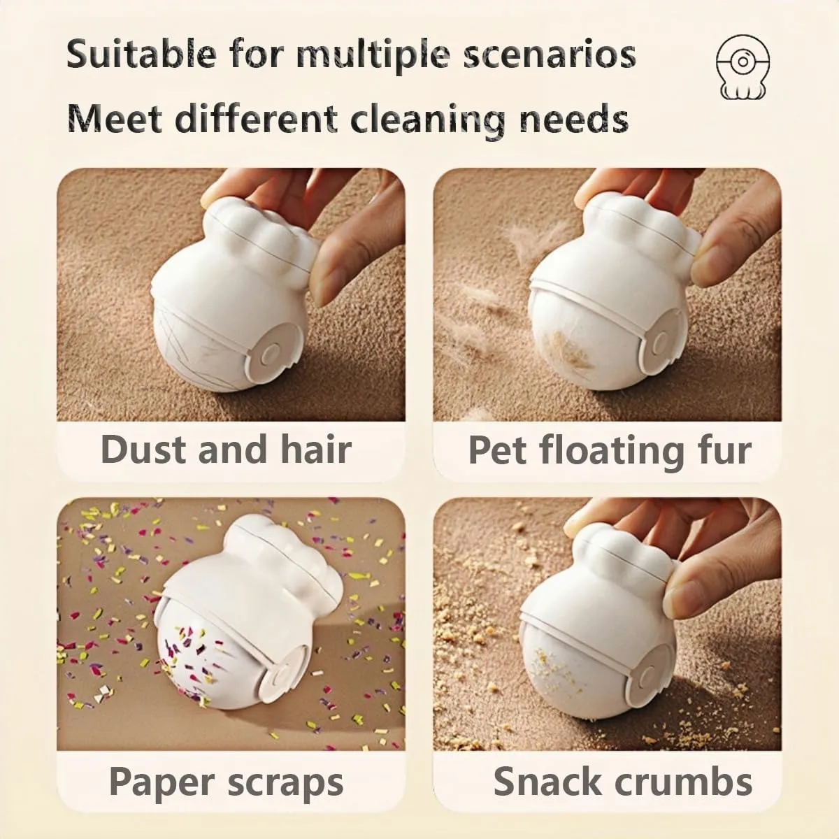 Octopus Pro Washable Lint Roller - 4X Strong Adhesive Pet Hair Remover for Clothes, Furniture, Car - Reusable Fabric & Carpet Dust Cleaner with Ergonomic Handle