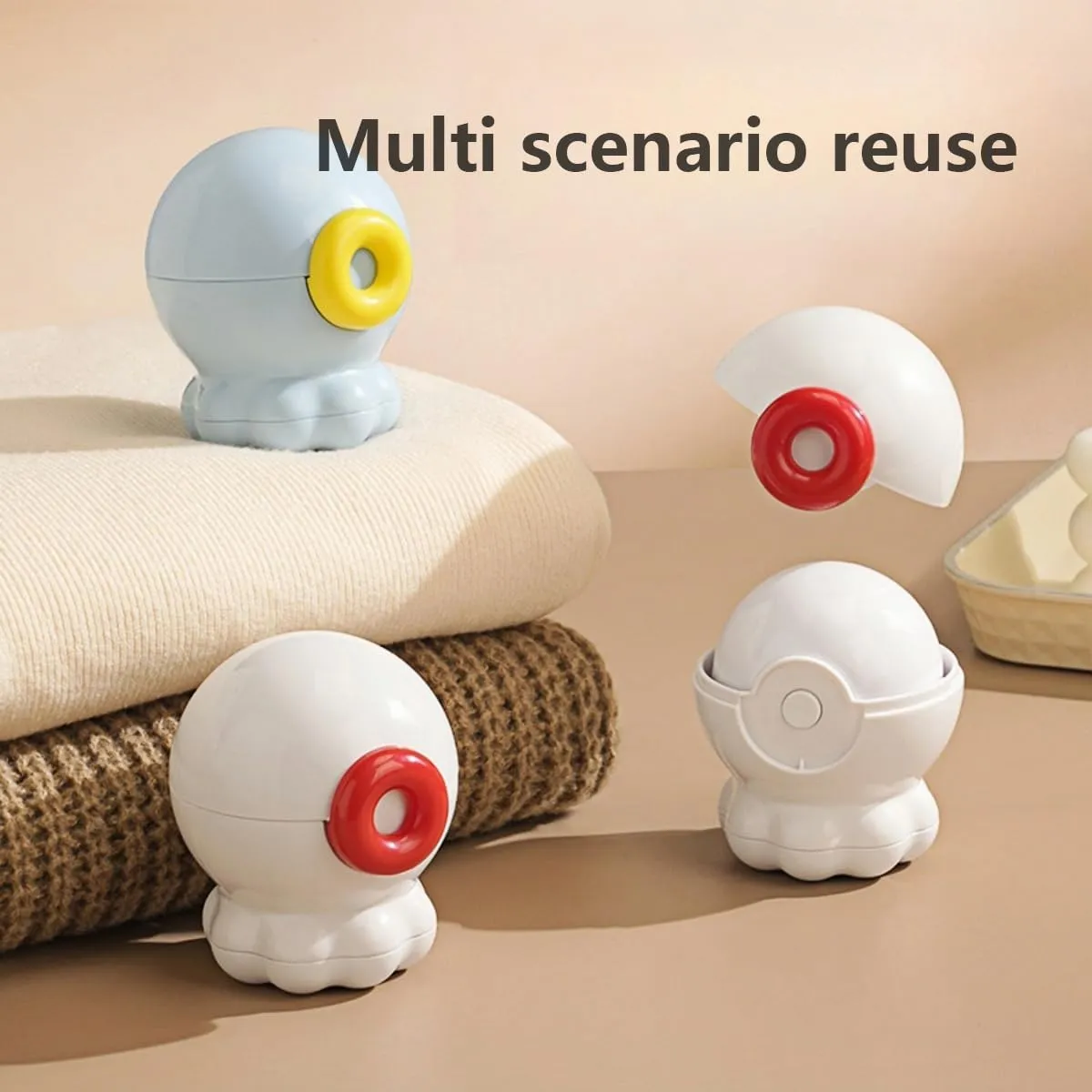 Octopus Pro Washable Lint Roller - 4X Strong Adhesive Pet Hair Remover for Clothes, Furniture, Car - Reusable Fabric & Carpet Dust Cleaner with Ergonomic Handle