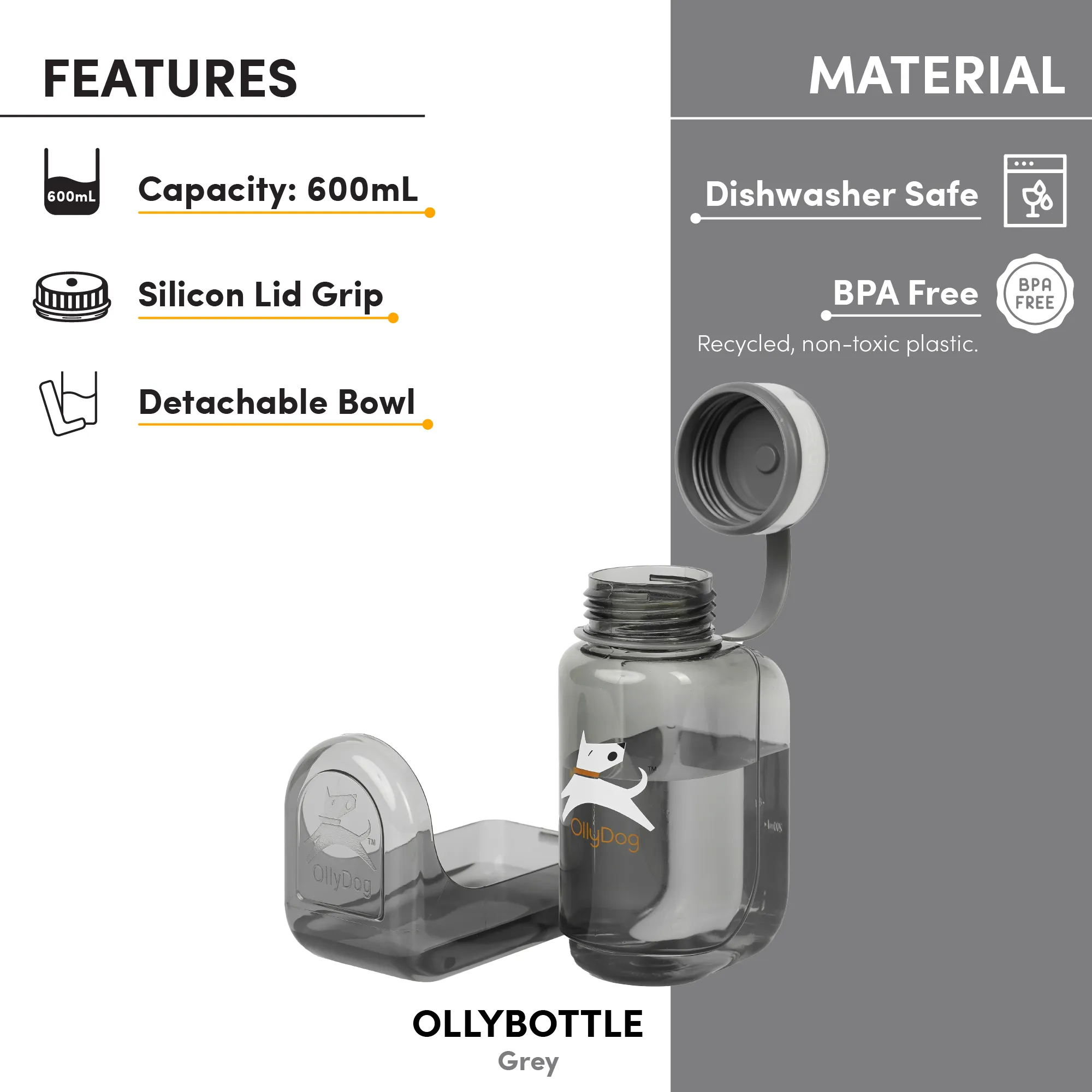 OllyBottle in Grey | Water Sharing System
