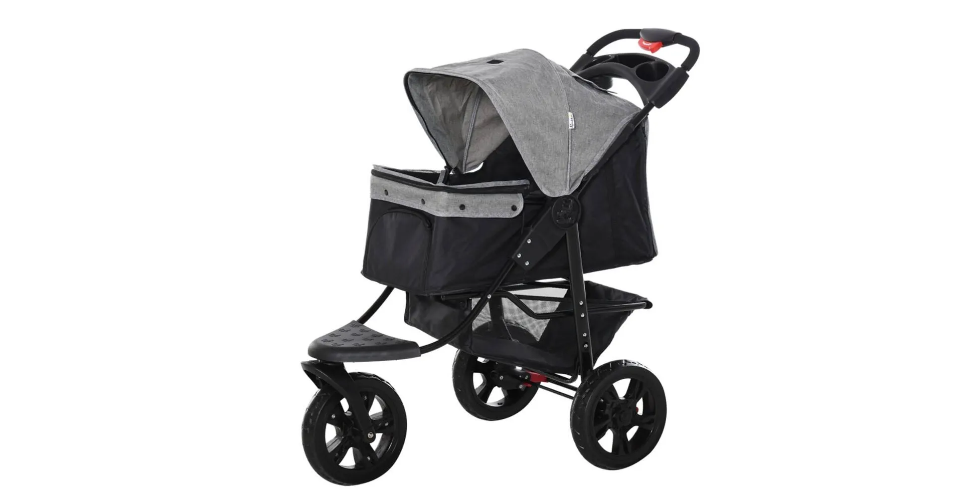 PawHut Pet Stroller D00-108V01GY 1065 x 1095 x 545 mm Grey