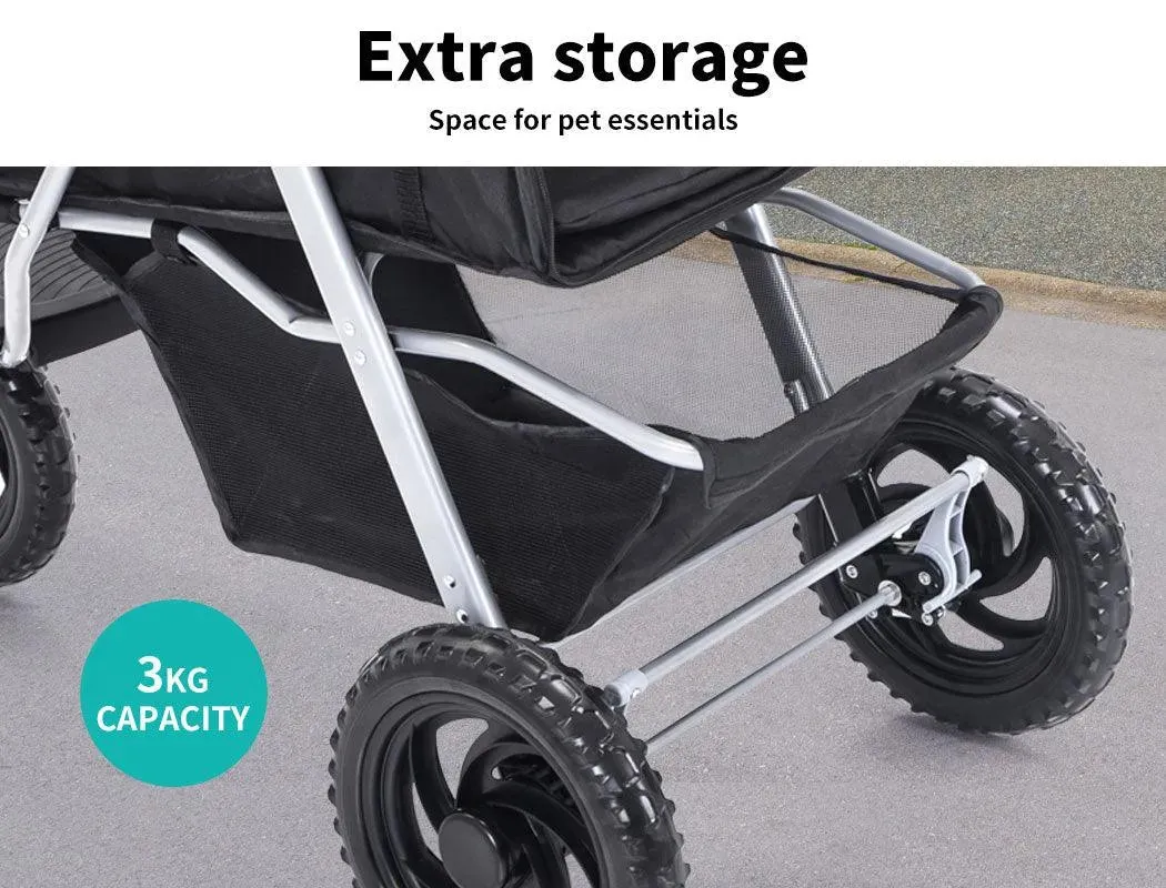 PaWz Pet Dog Stroller Pram - Black