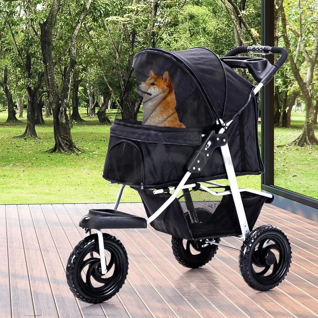 PaWz Pet Dog Stroller Pram - Black
