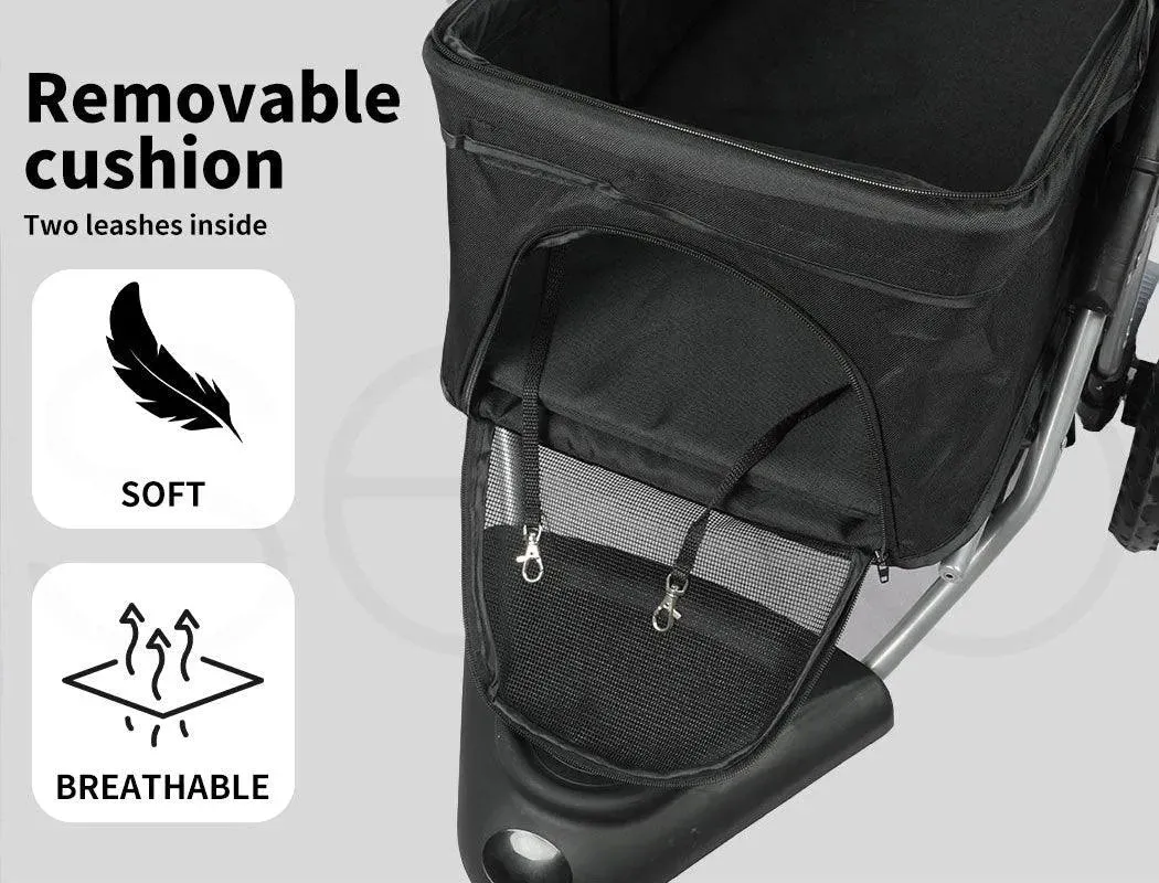 PaWz Pet Dog Stroller Pram - Black