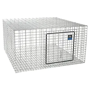 Pet Lodge AH2424 Rabbit Hutch, 24 in W, 24 in D, 16 in H, Steel/Vinyl, Galvanized :EA: QUANTITY: 1