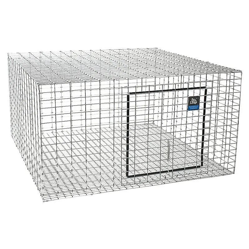 Pet Lodge AH2424 Rabbit Hutch, 24 in W, 24 in D, 16 in H, Steel/Vinyl, Galvanized :EA: QUANTITY: 1