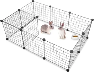 Pet Playpen for Small Animals, Chicken Guinea Pig Dog Ferret Rabbit Cage Indoor, Portable Fence
