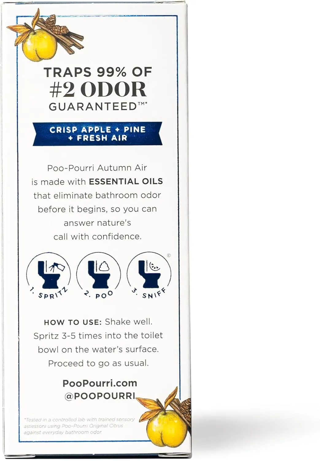 Poo-Pourri Before-You-Go Toilet Spray, Autumn Air, 2 Fl Oz - Crisp Apple, Pine and Fresh Air