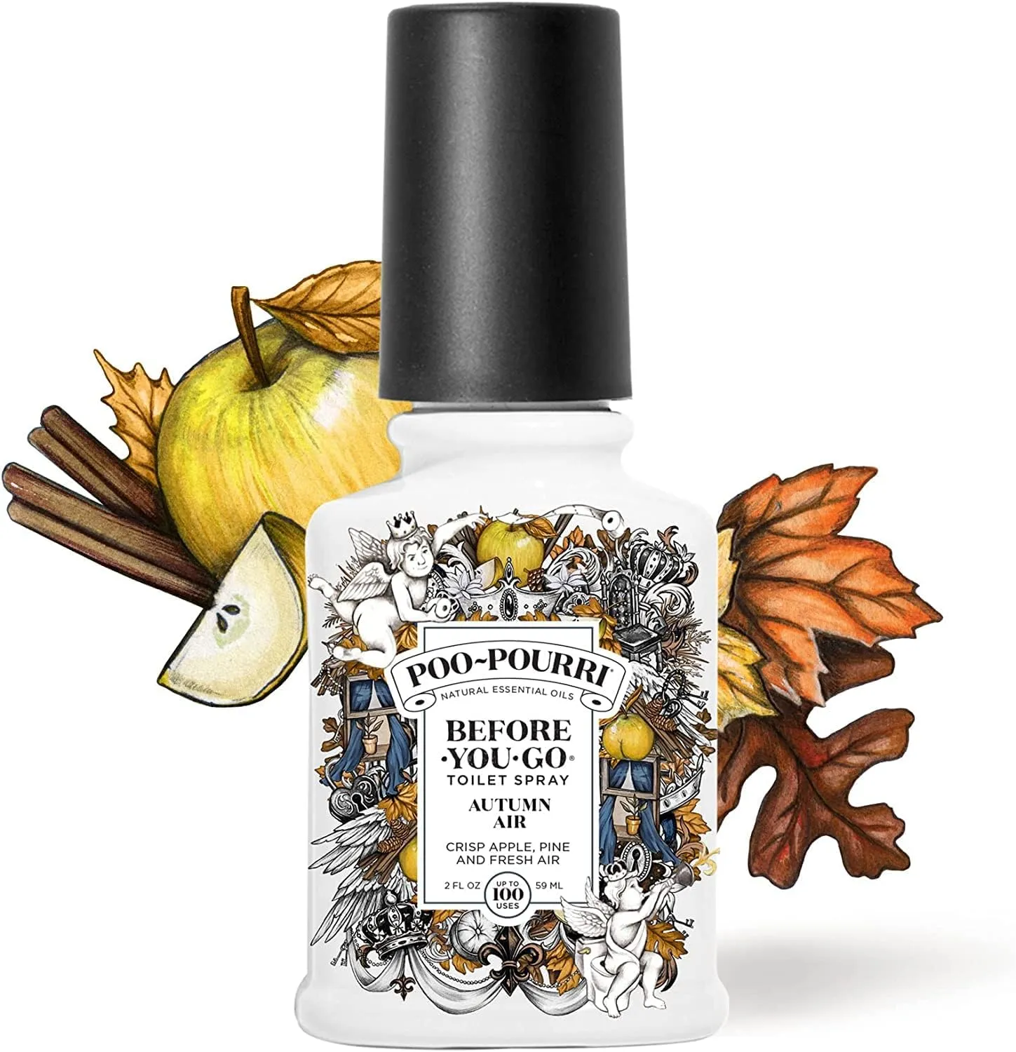 Poo-Pourri Before-You-Go Toilet Spray, Autumn Air, 2 Fl Oz - Crisp Apple, Pine and Fresh Air