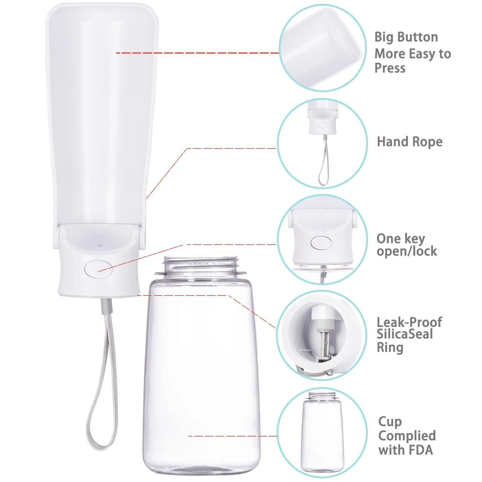 Portable Dog Water Bottle for Walking