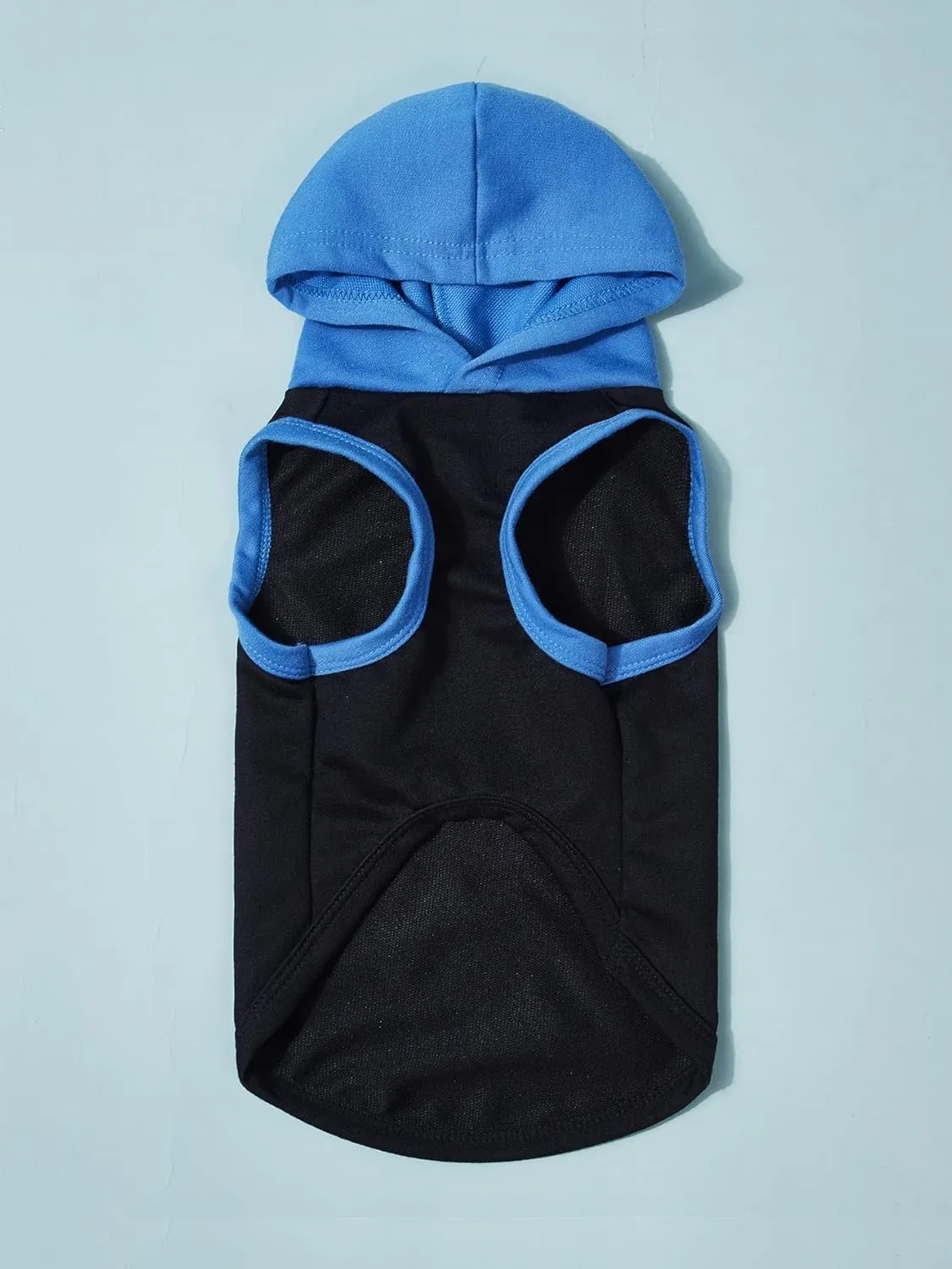 QWINEE Mom Boy Dog Hooded Tank Tops Letter Print Cat Puppy Hoodie Vest Sleeveless Pullover Dog Shirt Stretchy Pet Clothes for Small Medium Large Cats Dogs Kitten Blue L