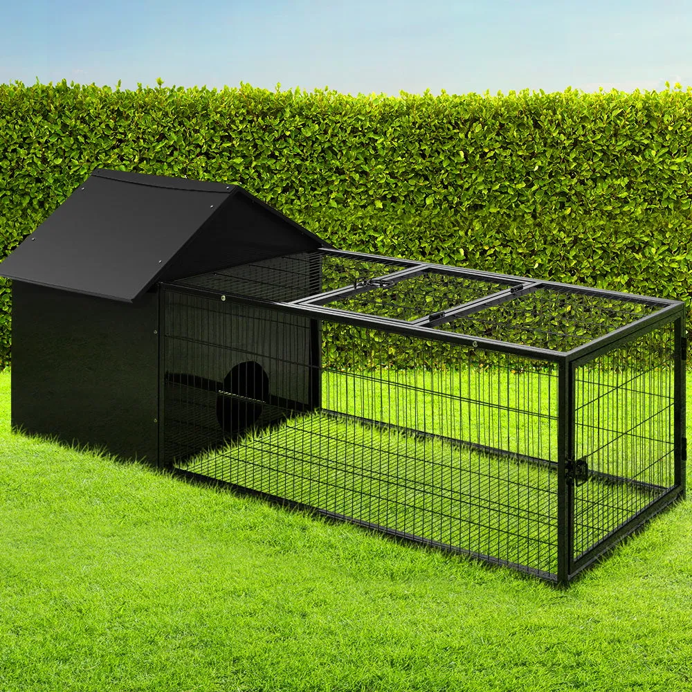 Rabbit Cage Hutch Indoor Outdoor Hamster Enclosure Pet Metal Carrier 162CM