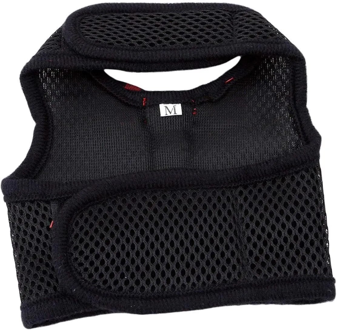 Rabbit Harness with Leash Adjustable Soft Mesh Vest Harness for Bunny Kitten Guinea Pig Rat (M, Black)