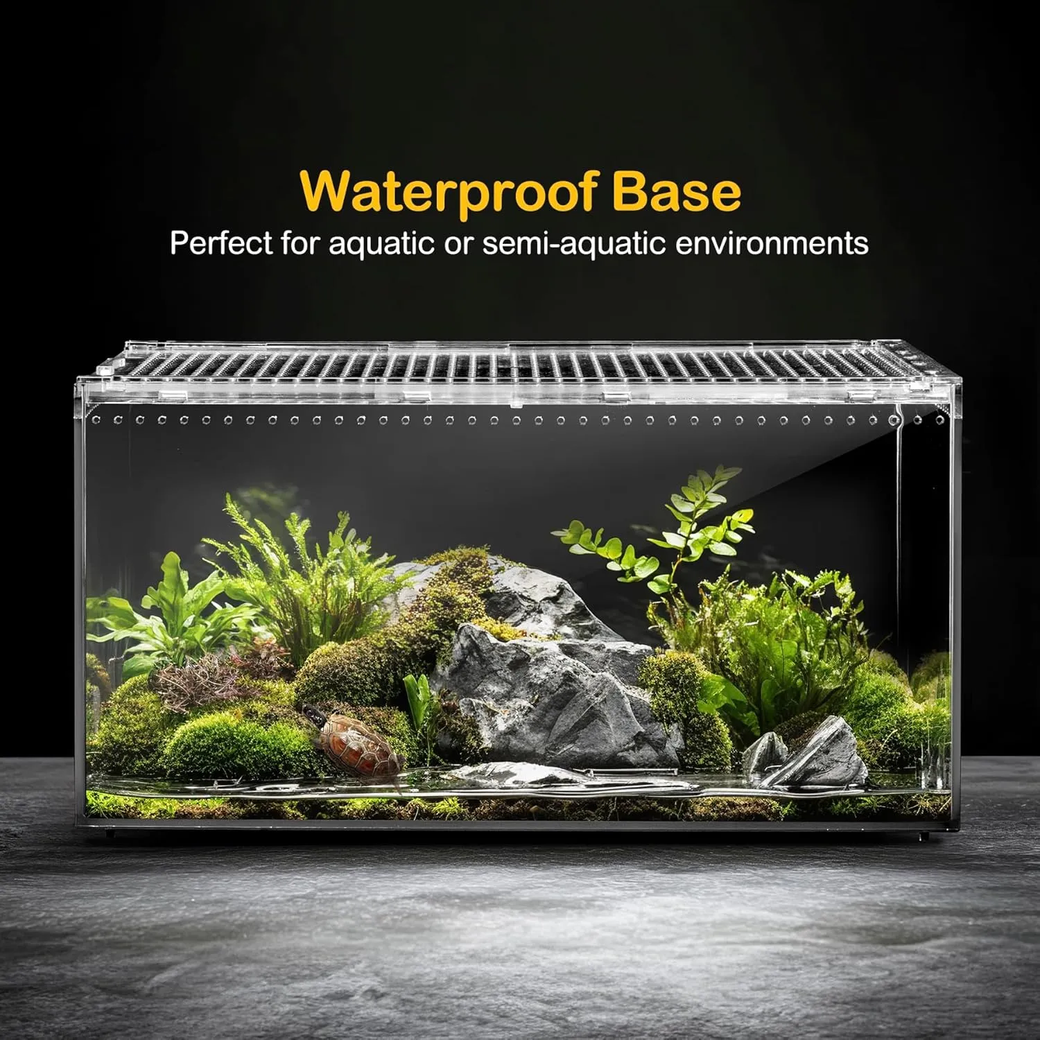 Reptile PC Terrarium,Spider Tank Starter Kit,Leopard Gecko Container,Tarantula Cage,Hermit Crab Habitat,Lizard Enclosure,Insect Housing,Jumping Spider Enclosure,Small Bearded Dragon Vivarium