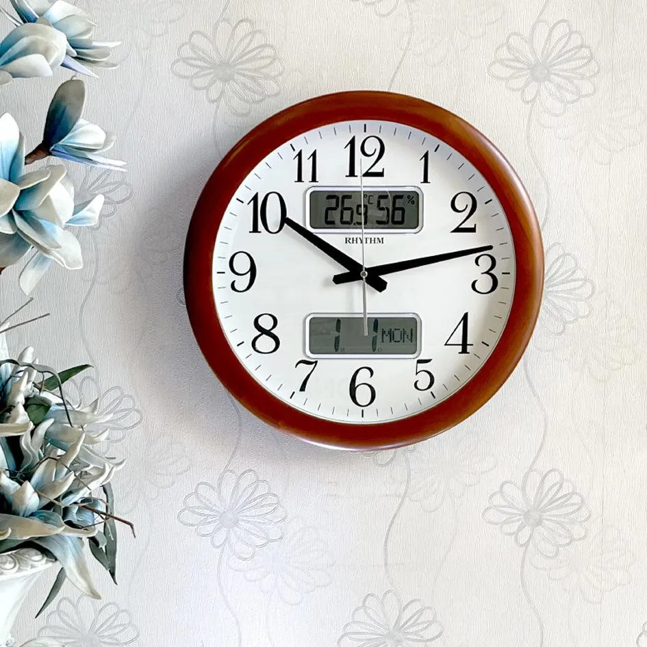 Rhythm Estado Wall Clock CFG901NR06 (Brown)