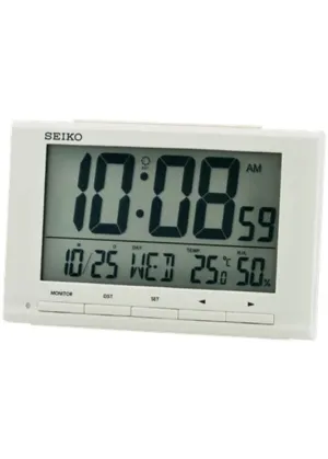 SEIKO DIGITAL ALARM CLOCK WHITE QHL090-W