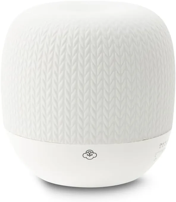 Serene House Knit Ceramic, Utrasonic Essential Oil Cool Mist Diffuser - 7-Color Calming LED Light, Timer Control, Automatic Shut-Off - 150ml