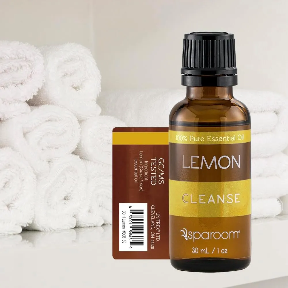 SpaRoom Aromatherapy 100% Pure Undiluted Essential Oil, Cleanse Lemon, 30 mL