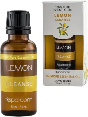 SpaRoom Aromatherapy 100% Pure Undiluted Essential Oil, Cleanse Lemon, 30 mL