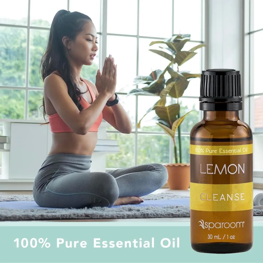 SpaRoom Aromatherapy 100% Pure Undiluted Essential Oil, Cleanse Lemon, 30 mL