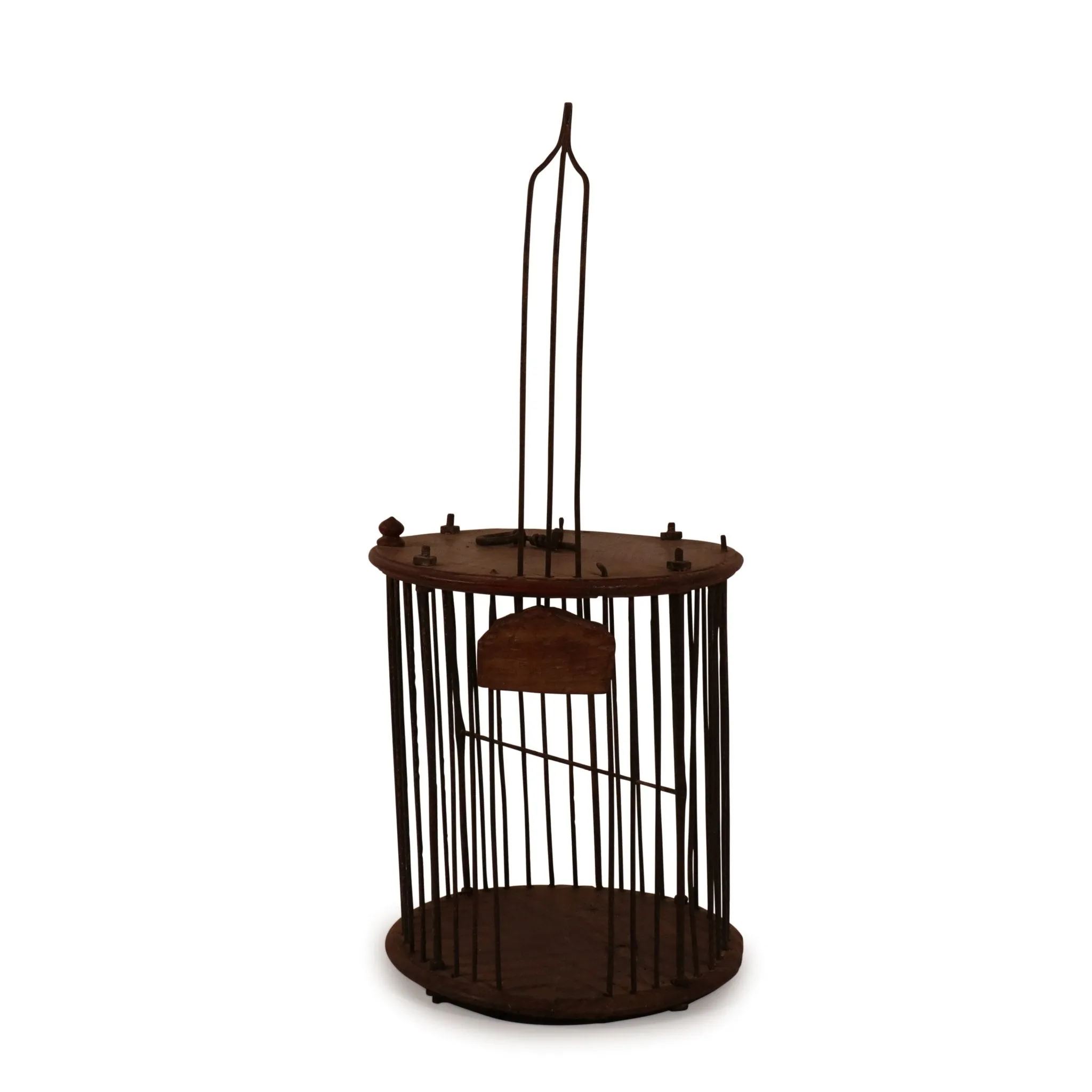 Teak & Iron Bird Cage From Gujarat - 19thC