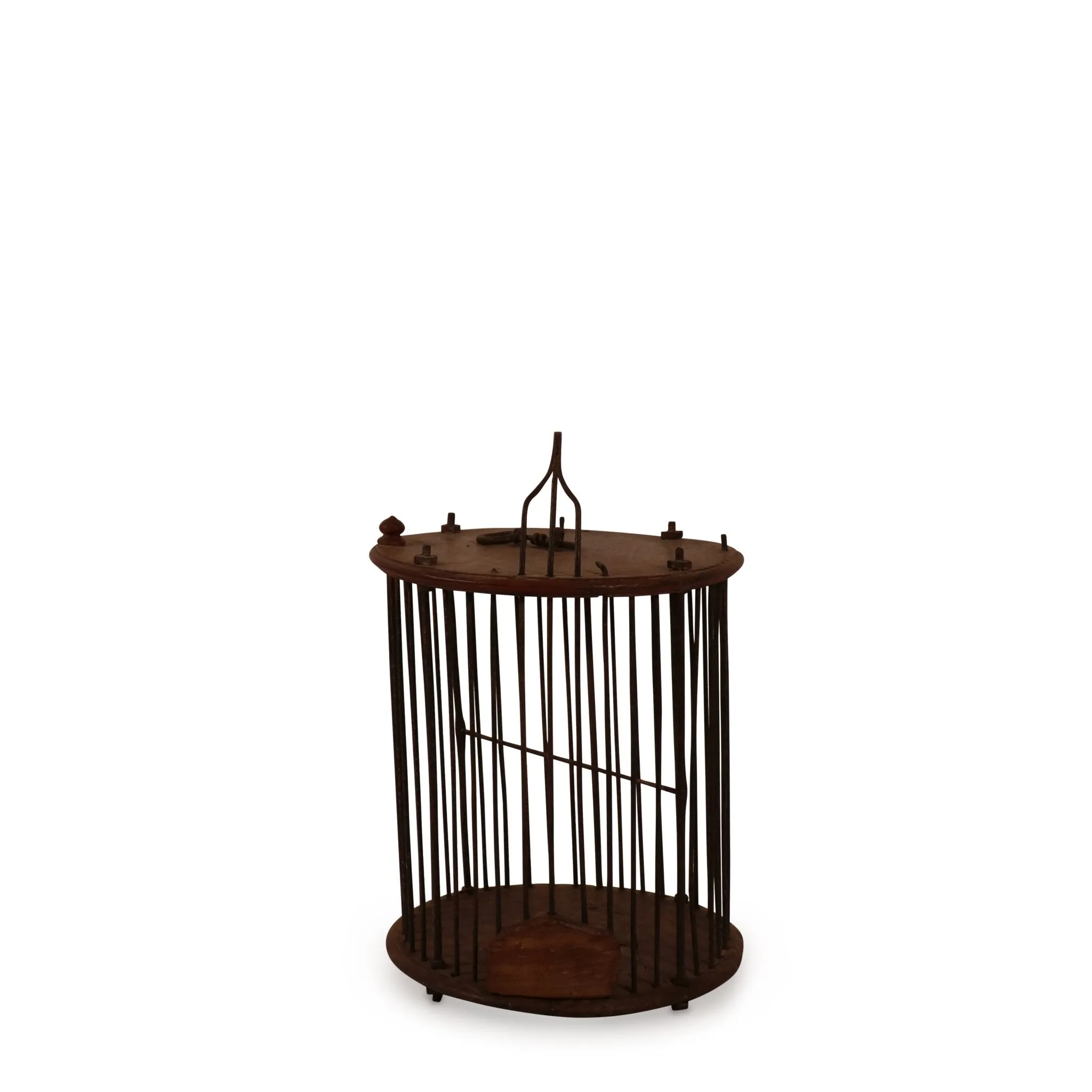 Teak & Iron Bird Cage From Gujarat - 19thC