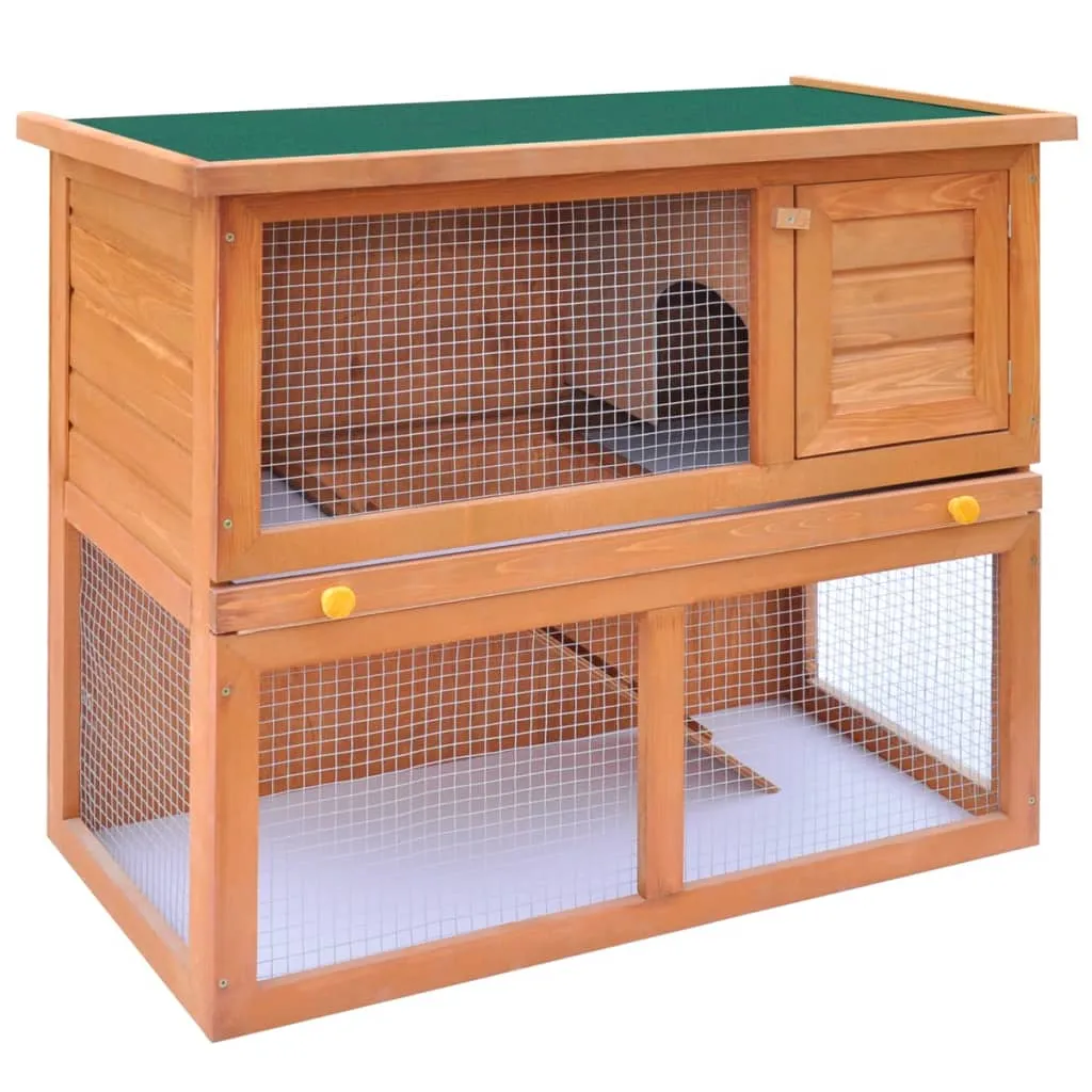 vidaXL Outdoor Rabbit Hutch Small Animal House Pet Cage 1 Door Wood