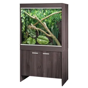 VivExotic Repti Home Arboreal Vivarium Medium Grey and Cabinet