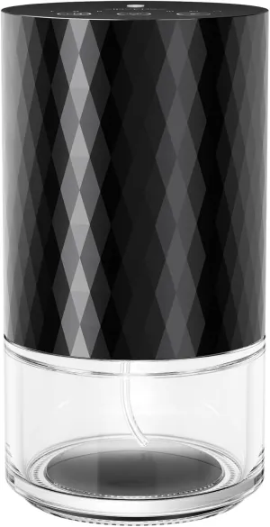 Waterless Diffuser Essential Oil 100mL Capacity Scent Air Machine for Home Aromatherapy Premium Metal Nebulizer Battery Operated 3 Mist Settings 3 Countdown Timers Color Light AN5(Black)