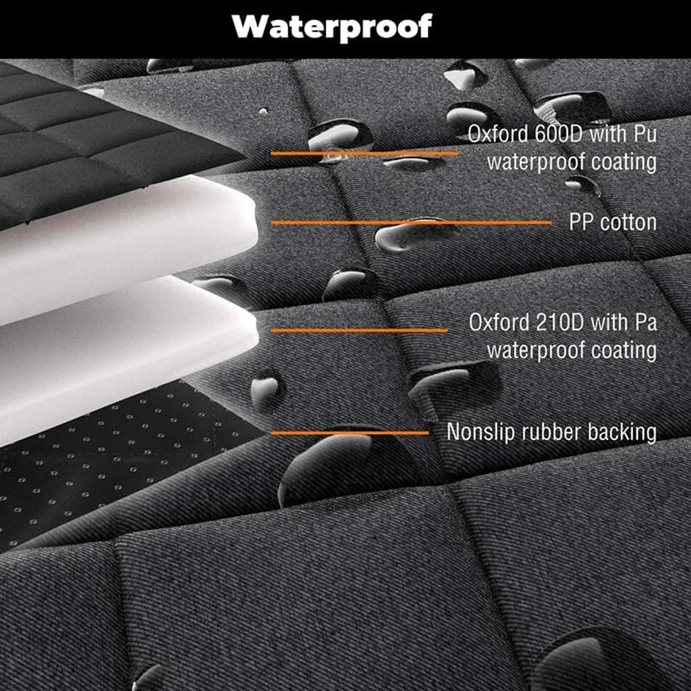 Waterproof Dog Car Seat Cover Pad - Anti-Scratch, Double-Sided Fabric Travel Protector