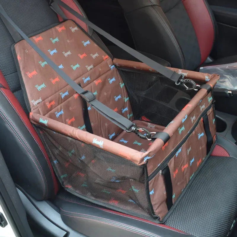 Waterproof Dog Car Seat Cover with Mesh Window
