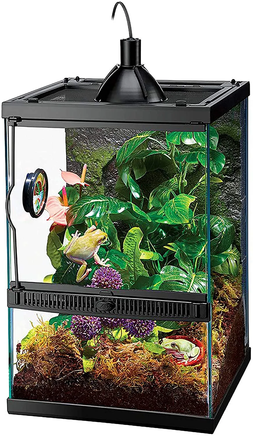 Zilla Tropical Vertical Reptile Cage Kit - for Tree Frogs, Geckos and more - 18″ Height