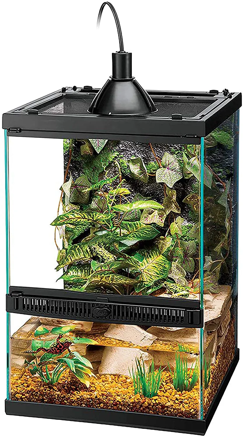 Zilla Tropical Vertical Reptile Cage Kit - for Tree Frogs, Geckos and more - 18″ Height