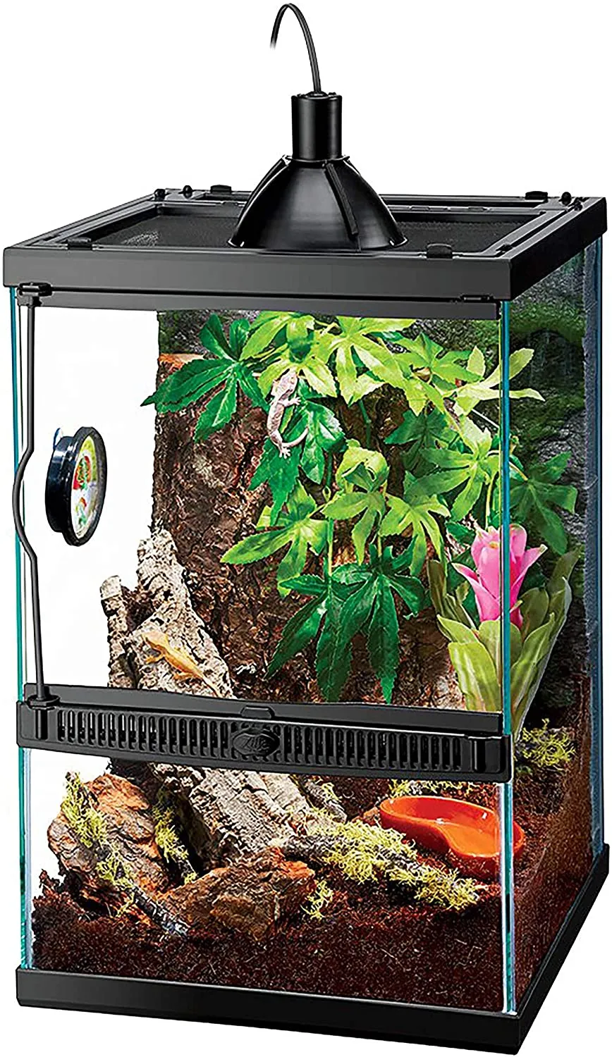 Zilla Tropical Vertical Reptile Cage Kit - for Tree Frogs, Geckos and more - 18″ Height